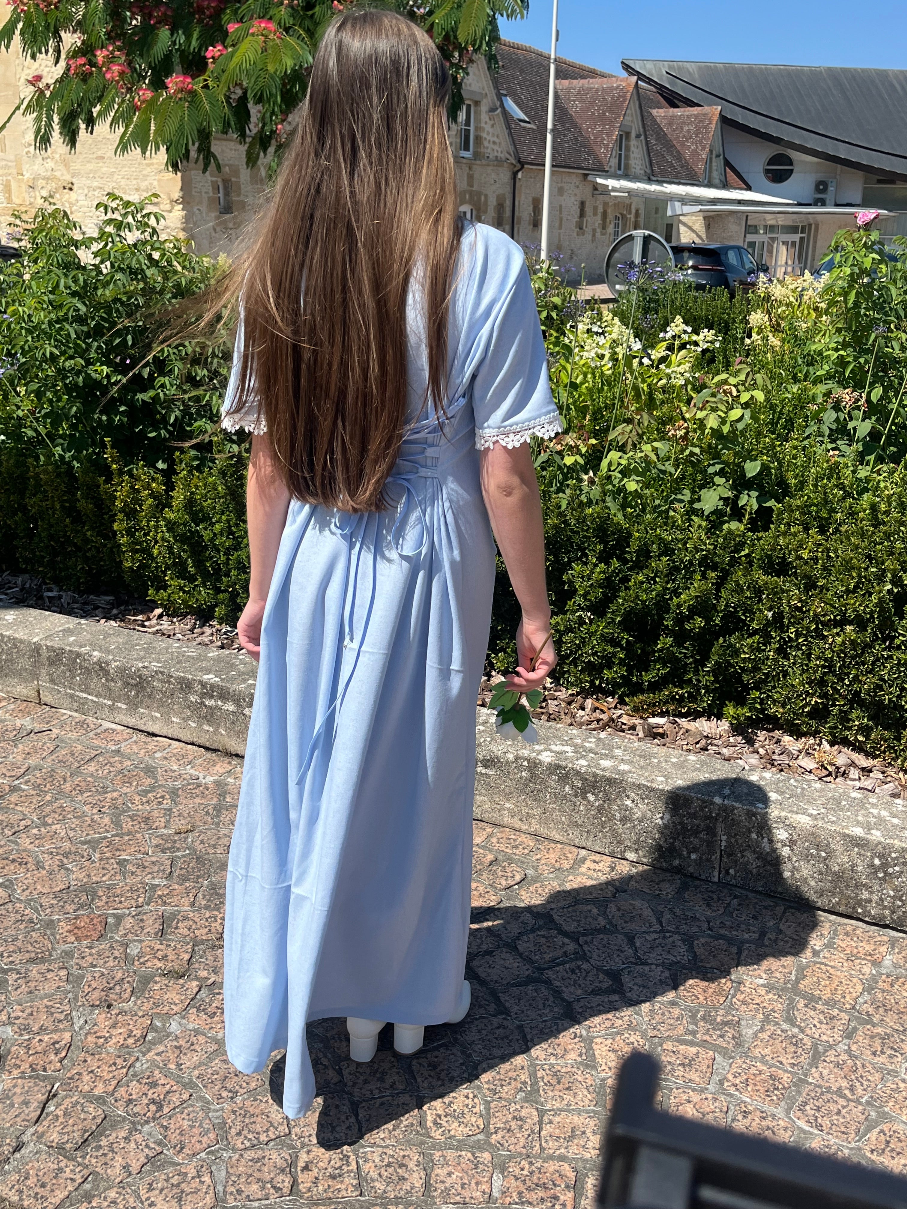 Robe Anne - Dentelle effet Corset Faite main