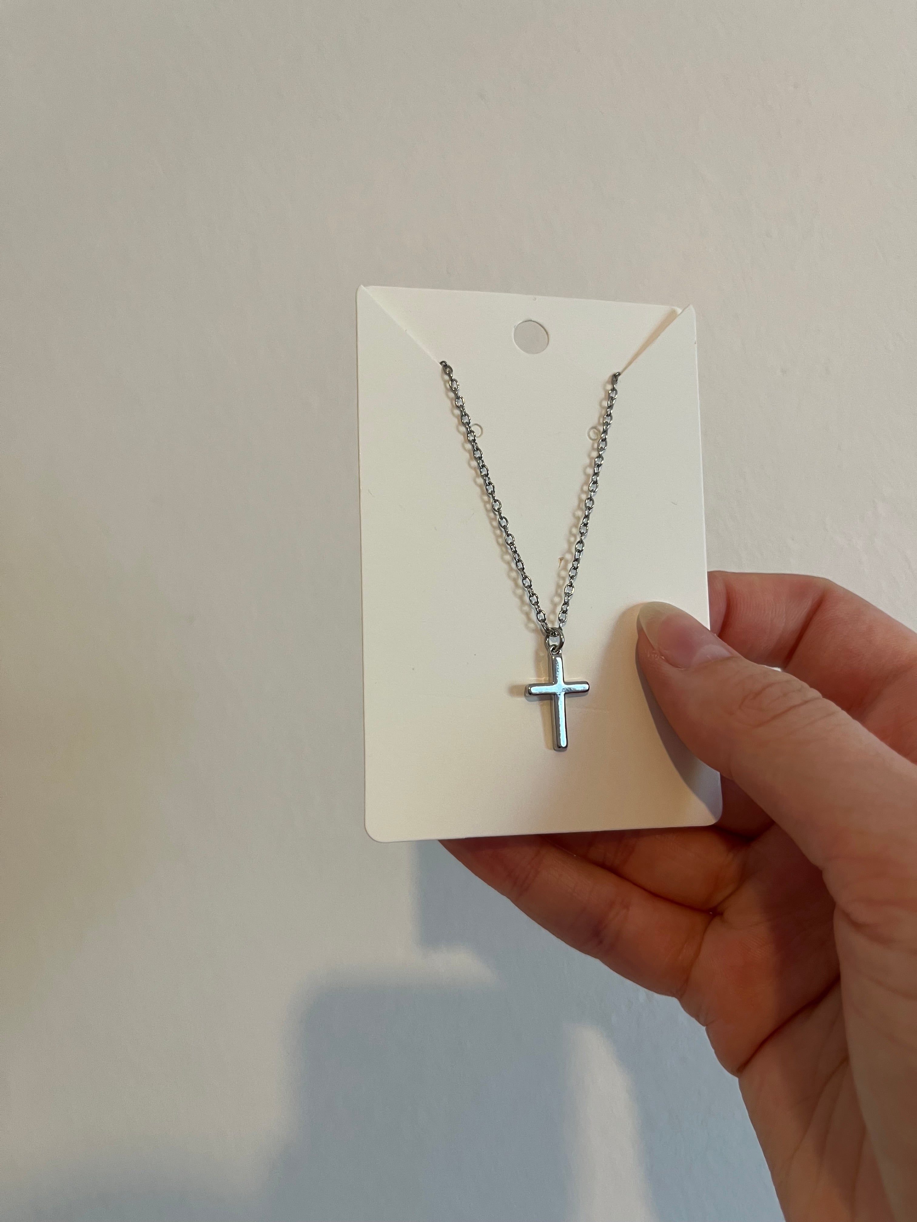 Collier "Croix de Foi" — Argenté