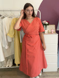 Robe Ève - Corail Faite main