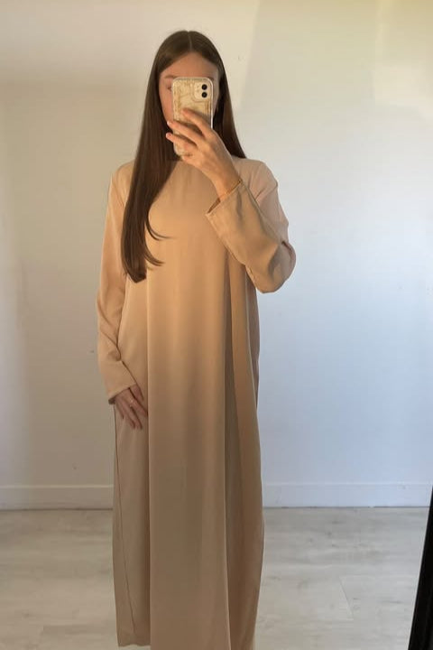 Robe Longue Fluide avec Ceinture en Tissu