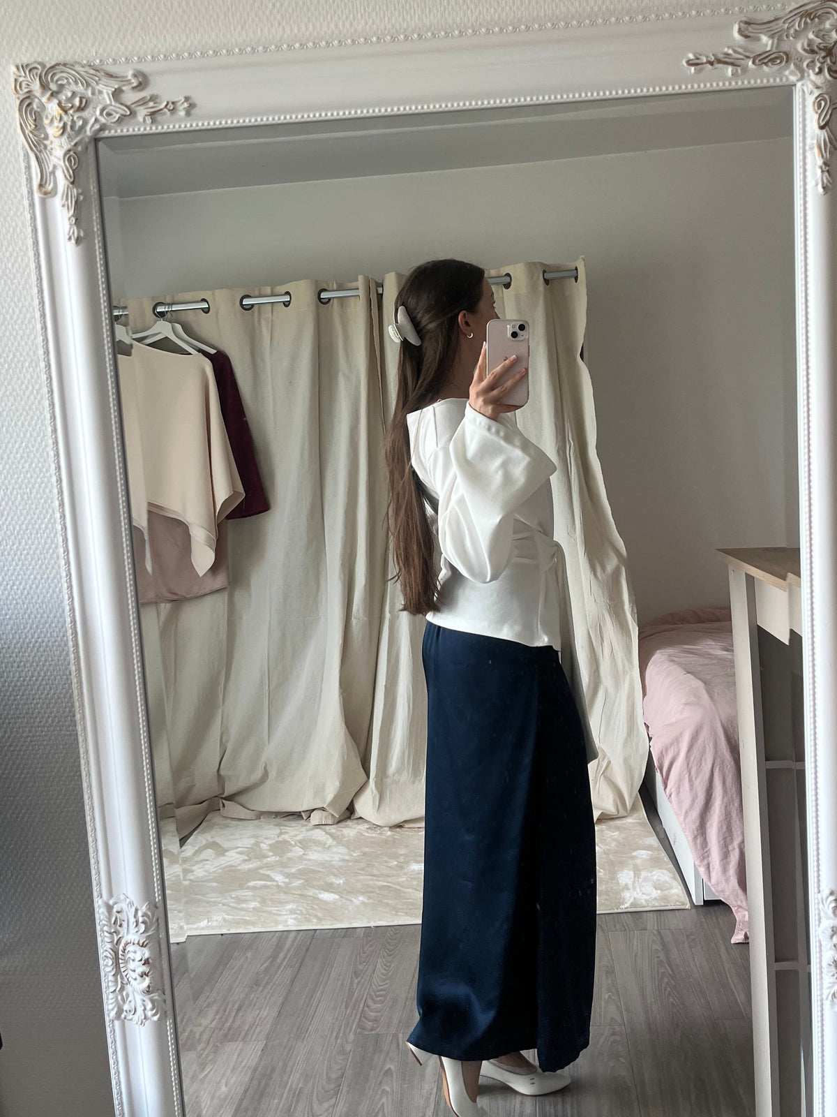 Jupe Rita en Satin  | Sur Mesure
