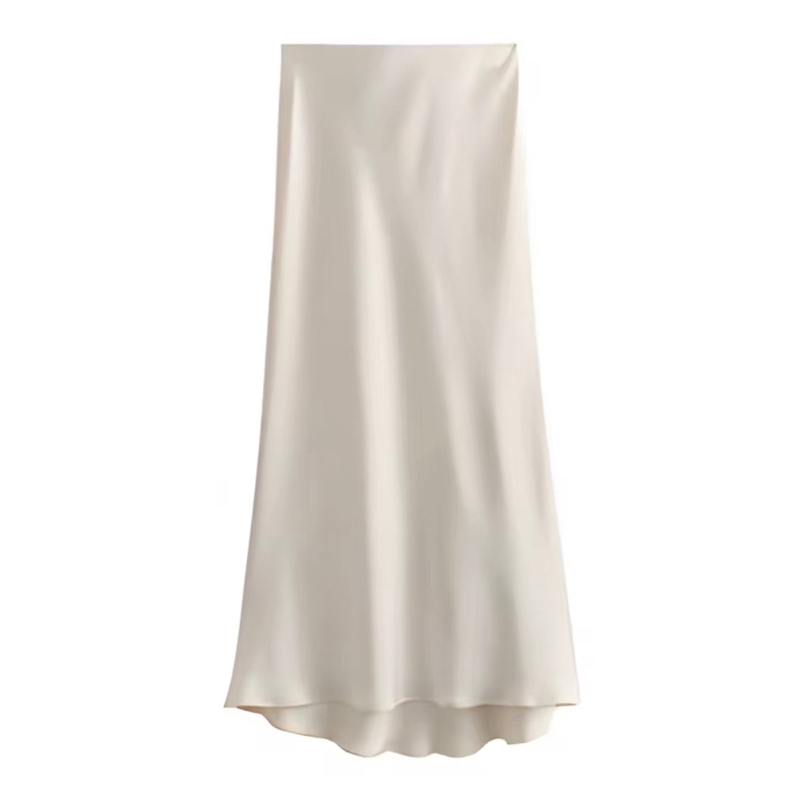 Jupe satinée - Ivoire