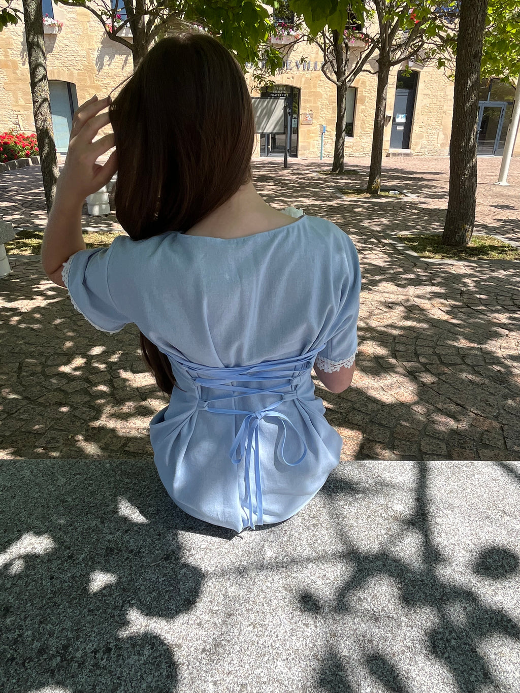 Robe Anne - Dentelle effet Corset Faite main