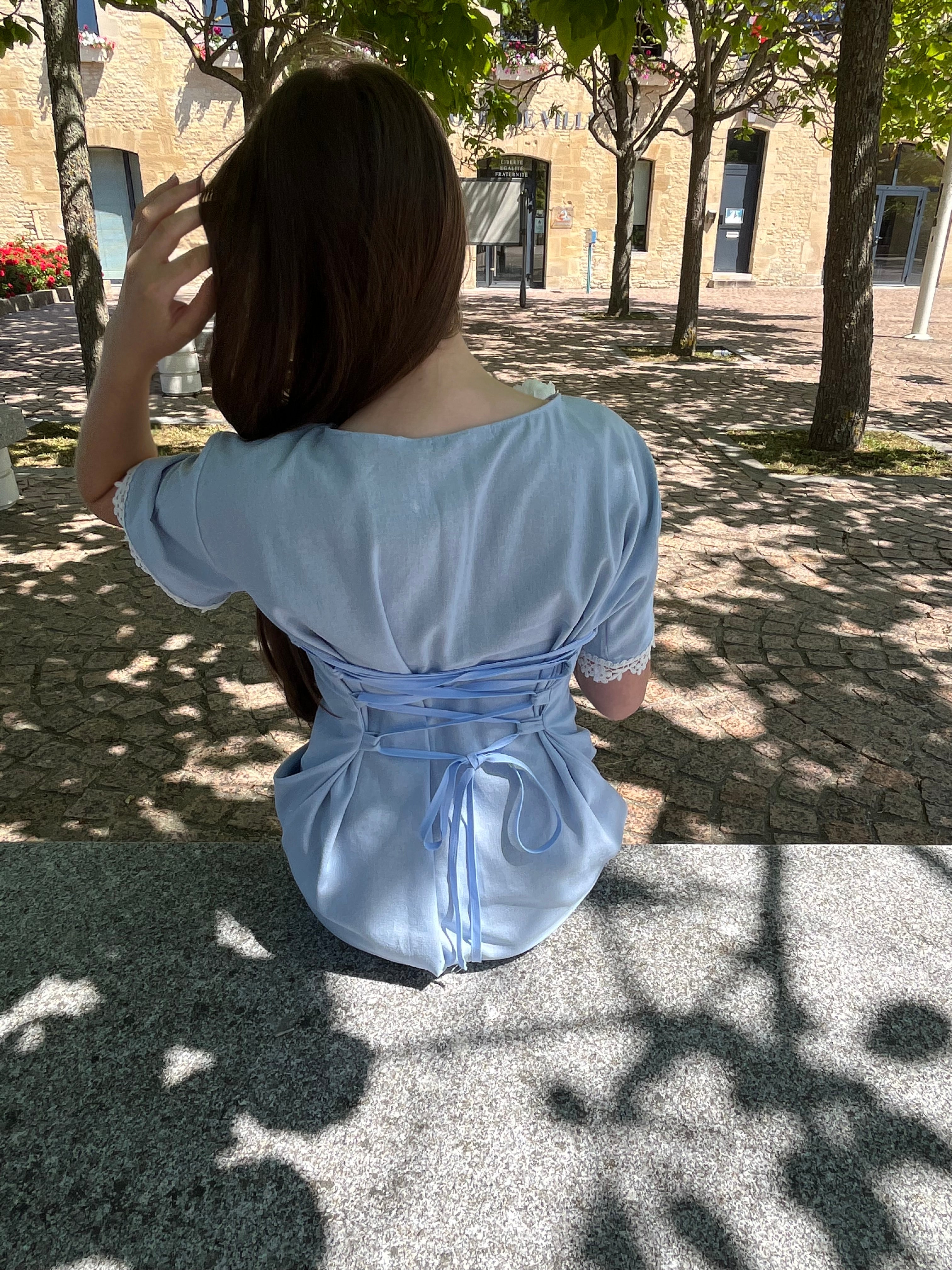 Robe Anne - Dentelle effet Corset Faite main