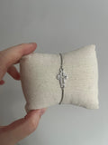 Bracelet Argenté - Croix de diamants