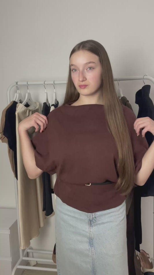 Haut cintré - Marron