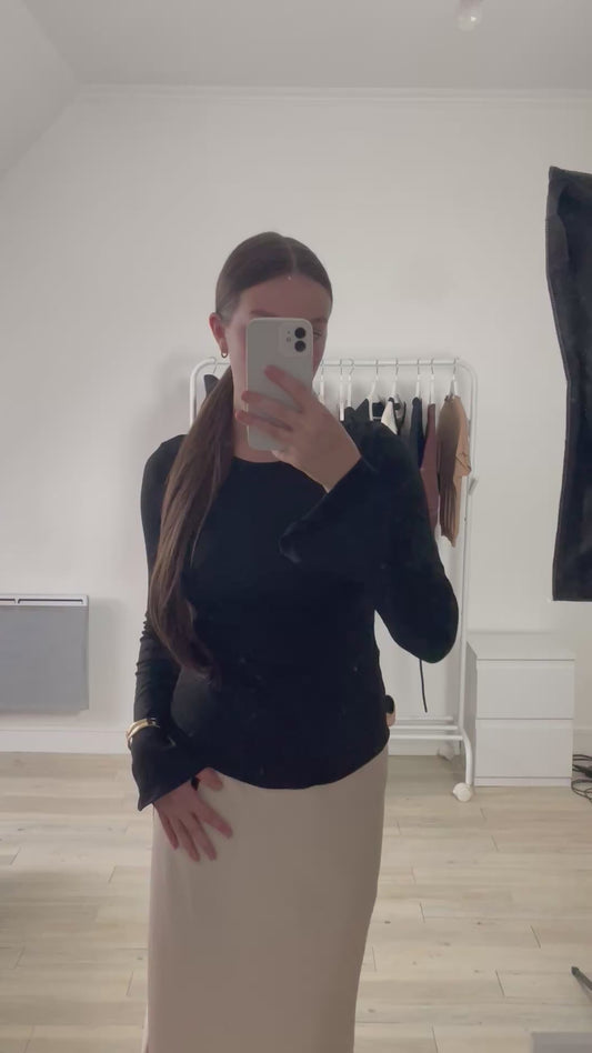 Haut manche évasé - Noir